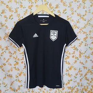 Adidas Short Sleeve V neck Black